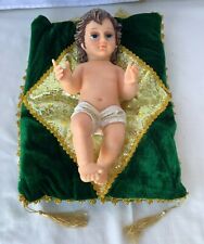 Baby Jesus 12.5"  Christ On Green Cloth Niño Jesus En Cobija Verde 265914