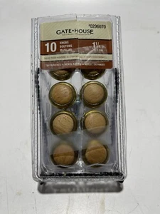 Lote de 10 perillas redondas para gabinete de madera de níquel Gatehouse de 1,25" - Imagen 1 de 2