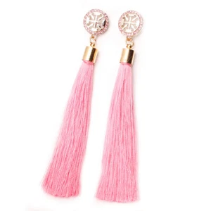 Long Tassel Women's Earrings Elegant Women's Accessories Bohemian Style - Picture 1 of 40