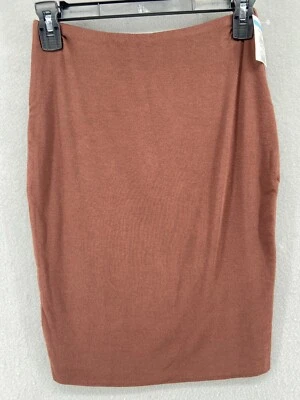 Naked Wardrobe Skirt Womens Sz M Orange Hourglass Mini Skirt Bodycon Pencil Midi - Image 1 of 4