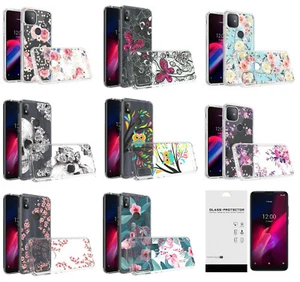 For T-Mobile TCL REVVL 4 5007W 5007Z 5007B Printed Bumper Case Phone Cover + TG - Picture 1 of 8