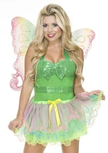 Rainbow Fairy Set Pixie Girl Tutu Wings Fancy Dress Up Halloween Adult Costume - Picture 1 of 6