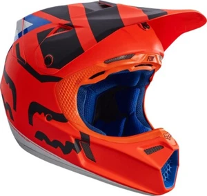 Fox V3 CREO YL Size Full Face Off-Road Motocross Helmet Black & Orange for Youth - Picture 1 of 6