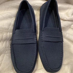 Rothy's The Driving Loafer Navy Knit Fabric Moccasins Slip On Shoes Mens US 10 - Picture 1 of 11