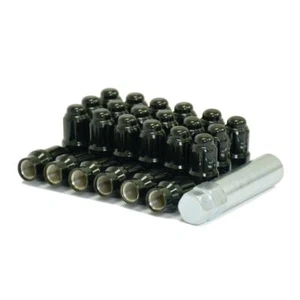 24 Black 12x1.5mm Extended Thread Spline Lug KIT Fits  Tacoma 4Runner GX460 - Picture 1 of 3