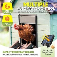 2024 NEW Automatic Chicken Coop Door w/ Timer Aluminum Auto Chicken Door Opener