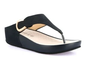 GRÜNLAND DIRA CI2578-C9 CIABATTE INFRADITO SCARPE DONNA FIBBIA REGOLABILE NERO - Foto 1 di 5