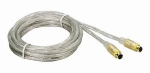 Cable S-Video Male/Male Gold plated 2xShielded Transparent 1,5m. THOMSON - Zdjęcie 1 z 4
