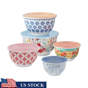 10-Piece Melamine Bowl Set Nesting Food Prep Storage Serving Dishwasher Safe New - Picture 1 of 16