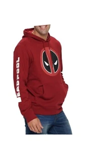 Marvel Deadpool Pullover Hoodie Sweatshirt Red/Burgundy Size: Medium (NEW) - Picture 1 of 4