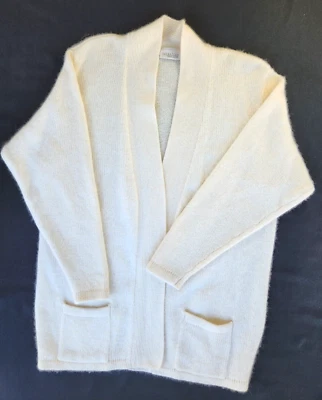 Cárdigan de lana de cordero Nordstrom Town Square frente abierto marfil blanco roto crema talla XL Foto 1 de 4