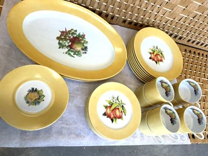 Abbigliamento da pranzo Loure Japy Paris stampa fiori e frutta OISEAU BLEU - Foto 1 di 24