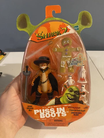 Shrek 2 Puss In Boots And Gingerbread Man Action Figure Toy Hasbro 2004 Cover