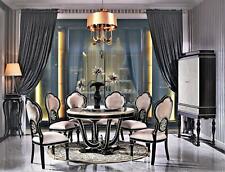 Exclusive Round Dining Table 4x Chair Complete New Armchair Group Baroque Rococo