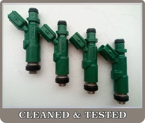 Toyota 1.5 Prius Yaris Verso Scion Xa Xb 23250-21020 set of 4 CLEANED&TESTED - Foto 1 di 4