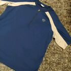 Mens PEARL IZUMI 1/2 Zip Cycling Jersey Shirt Bib Blue Large 