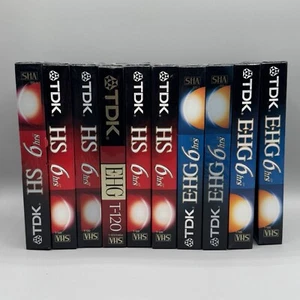 TDK VHS Tapes 10 Pack High Standard HS 6 Hours Movie Video VCR Blank New Sealed - Picture 1 of 4