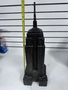 Huge 22” Empire State Building Art Deco Antique Model Statue Bronze Sculpture BH - Picture 1 of 13