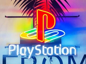 PlayStation Game Room Lamp Neon Light Sign 20"x15" With HD Vivid Printing - Picture 1 of 6