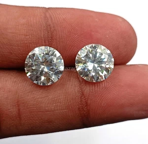 Loose CVD Lab-Grown Diamond 1Ct Round (D - VVS1 ) 2 Pcs Certified K - Picture 1 of 6