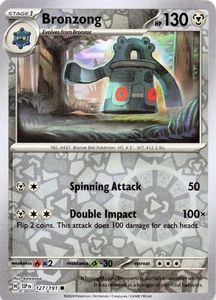 Bronzong 127/191 - REVERSE HOLO - SV08: Surging Sparks - NM - Picture 1 of 2