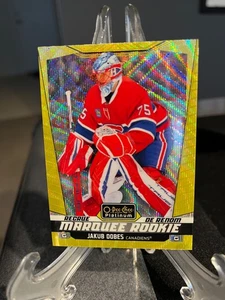 Jakub Dobes 🇨🇿 2024-25 OPC Platinum Marquee Rookie Neon Yellow Surge #223 Mont - Imagen 1 de 2