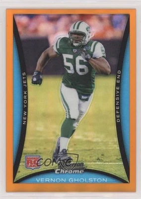 2008 Bowman Chrome Orange Refractor /25 Vernon Gholston #BC109 Rookie RC - Image 1 of 2