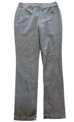 Dolce & Gabbana Mujer Talla 44 Gris Tweed Algodón Mezcla Lana Pierna Recta Pantalones 30" Foto 1 de 4