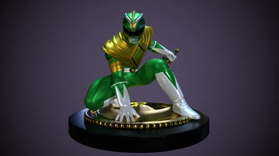 Kit modelo estatua escultura resina Green Ranger Power Ranger sin pintar/sin montar Foto 1 de 4