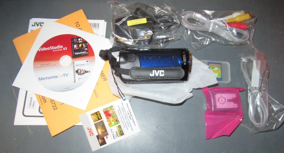 JVC EVERIO Blue GZ-E100 Full HD 1080p Video Camcorder BRAND NEW NO BOX - Image 1 of 1