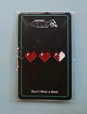 Запечатанный / нераспечатанный The Legend Of Zelda Heart Containers Row 2" Pin - Gamer Block - Изображение 1 из 4