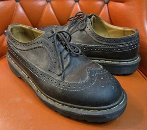 Vintage Dr Martens braune Leder Budapester Größe 9 US hergestellt in England Oxford Schuhe  - Bild 1 von 14