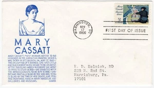 1966 FDC 1322 American Painter Mary Cassatt, C. Stephen Anderson blue cachet - Picture 1 of 1