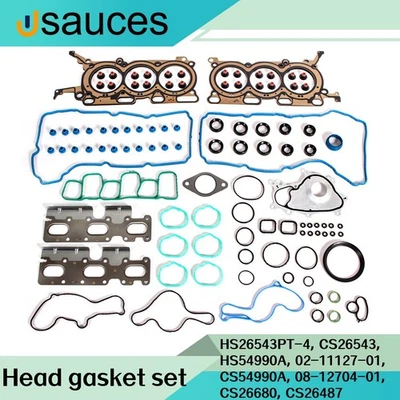 Juego de juntas de culata completa para Ford Lincoln Continental MKS MKZ 11-17 3,7 V6 Foto 1 de 4