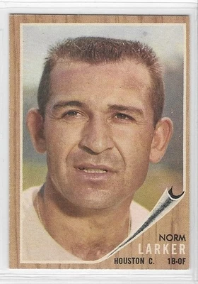 1962 Topps #23 NORM LARKER Houston Colt 45s EX-EXMINT **free shipping** - Image 1 of 2