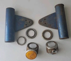 YAMAHA CT2 CT3 175 ENDURO HEADLIGHT MOUNTING EARS HEADLAMP MOUNTS LIGHT MOUNT - Foto 1 di 17