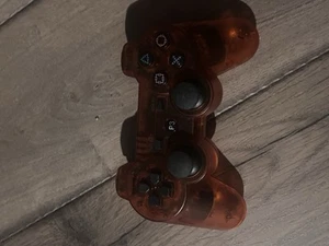 Unbranded Clear Orange Wireless Controller Playstation 3 PS3 - Picture 1 of 4