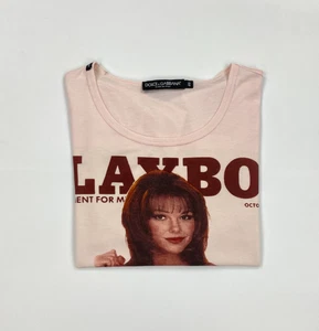 Camiseta para hombre Dolce & Gabbana rosa pálido talla 46 pequeña S Playboy manga corta B - Imagen 1 de 15