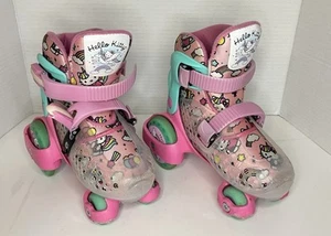 Hello Kitty Mädchen rosa Roller Derby EZ Rollschuhe verstellbar Größe 11-2 - Bild 1 von 4