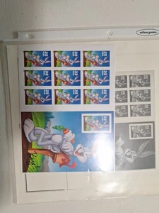 Vintage Looney Tunes Sheet of 9 Bugs Bunny Stamps 32¢ Stamps USPS-MNH - Picture 1 of 1