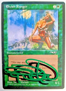 MTG ALLIANCES SHADOW SIGNED Elvish Ranger - Picture 1 of 2