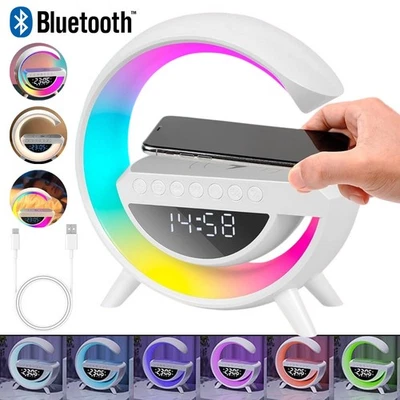 Smart Wireless Fast Charger, Speaker & Night Light – 3-in-1 Alarm Clock RGB - Image 1 of 4
