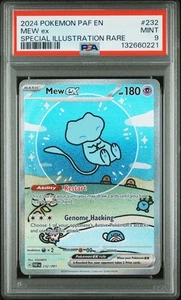 2024 Pokemon Paf EN-Paldean Fates Mew EX #232 Special Illustration Rare PSA 9 - Picture 1 of 2