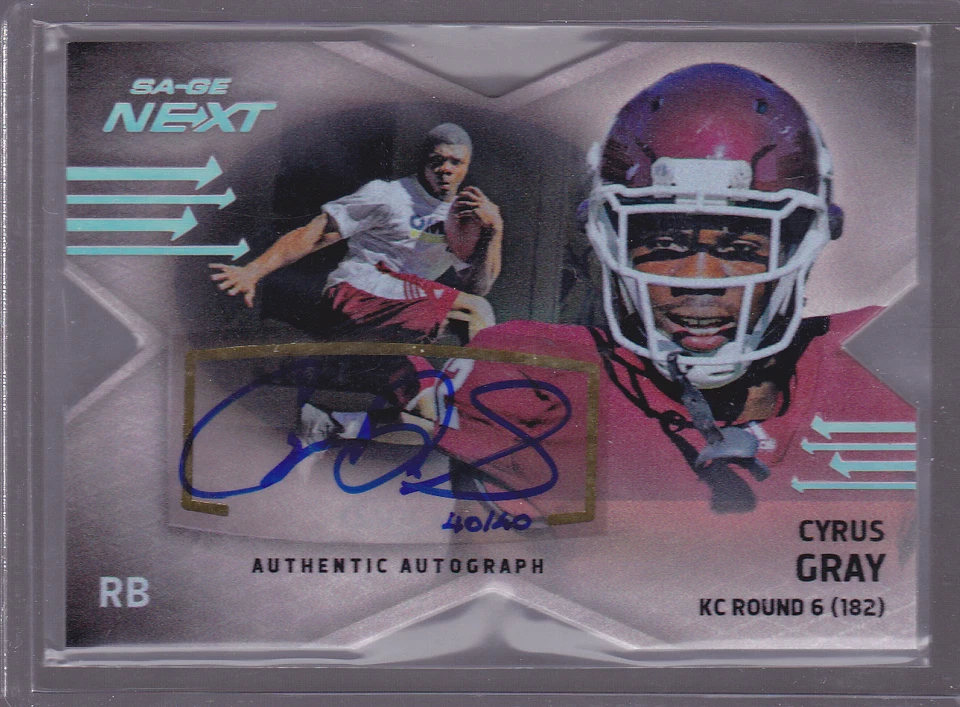 2012 SAGE Next Die Cut #18 Cyrus Gray Auto Autograph 40/40! - Image 1 of 1