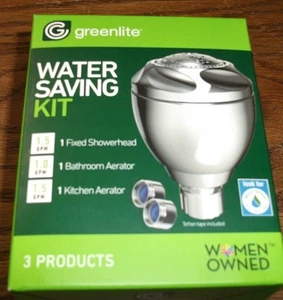 greenlite water saving kit fixed shower head, bathrm aerators,kitchen aerator - Picture 1 of 5