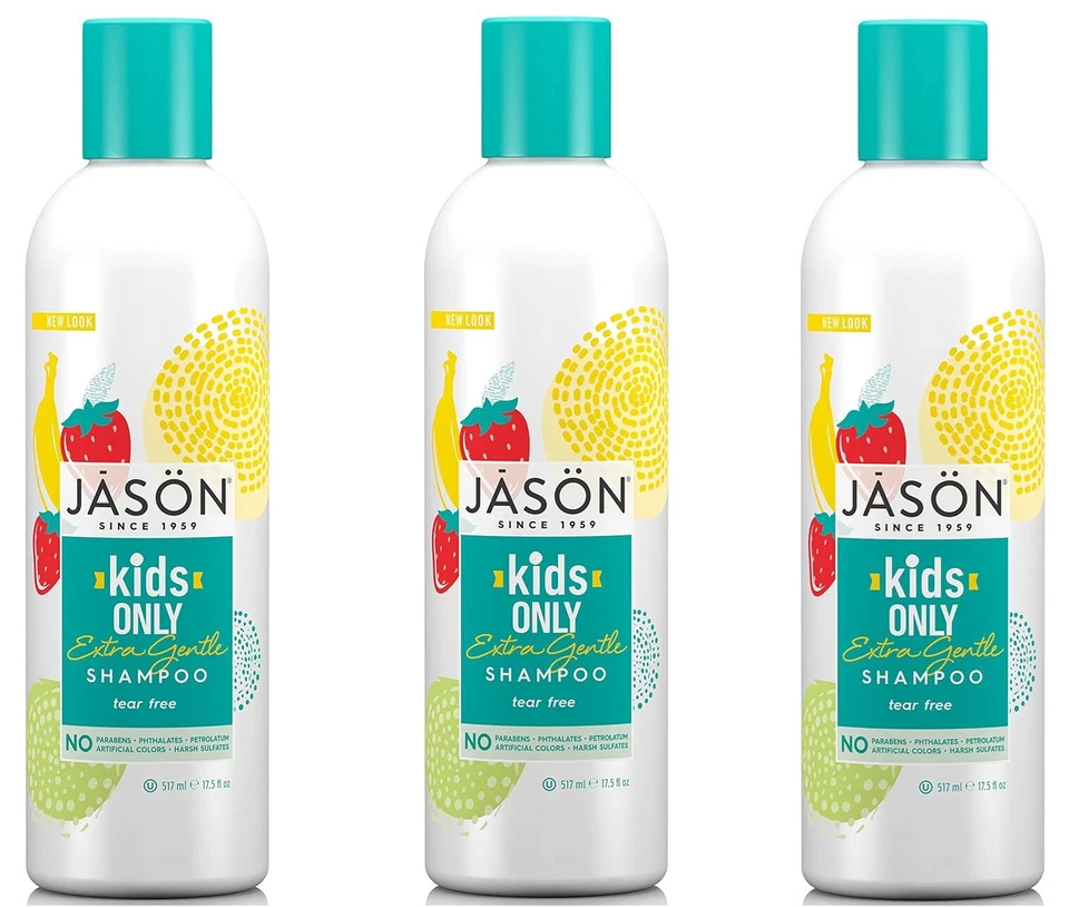 New 3 Piece Set of Jason Kids Unisex Extra Gentle Shampoo Tear Free, 17.5 oz - Image 1 of 1