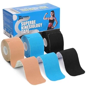 Kinesiology Tape Precut - K Taping Strips - Cintas Beige,black,blue - Picture 1 of 7
