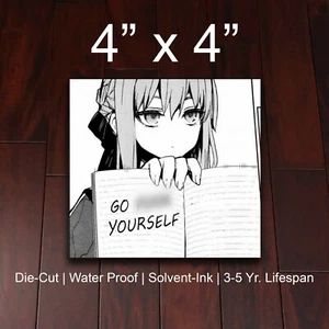 Go F*** Yourself Anime Waifu Manga Vinyl Sticker Car Decal - Picture 1 of 1