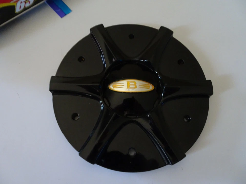 Tapa central de rueda personalizada negra BACCARAT # C-103 Foto 1 de 2