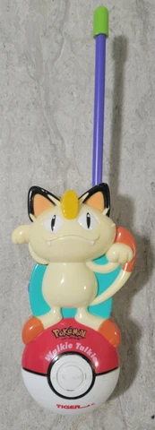 1998 Pokémon VINTAGE Meowth Only Walkie Talkie Tiger Electronics C2 Works Cover